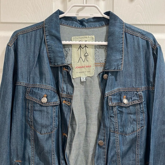 Johnny Was LOVE Rhinestone Jewel Jean Jacket - Picture 5 of 14